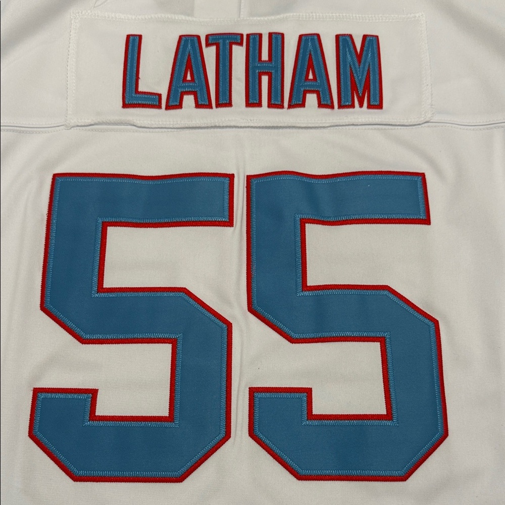 Nike vapor FUSE White and Blue Men's Jersey Tennessee oilers - Picture 6 of 7